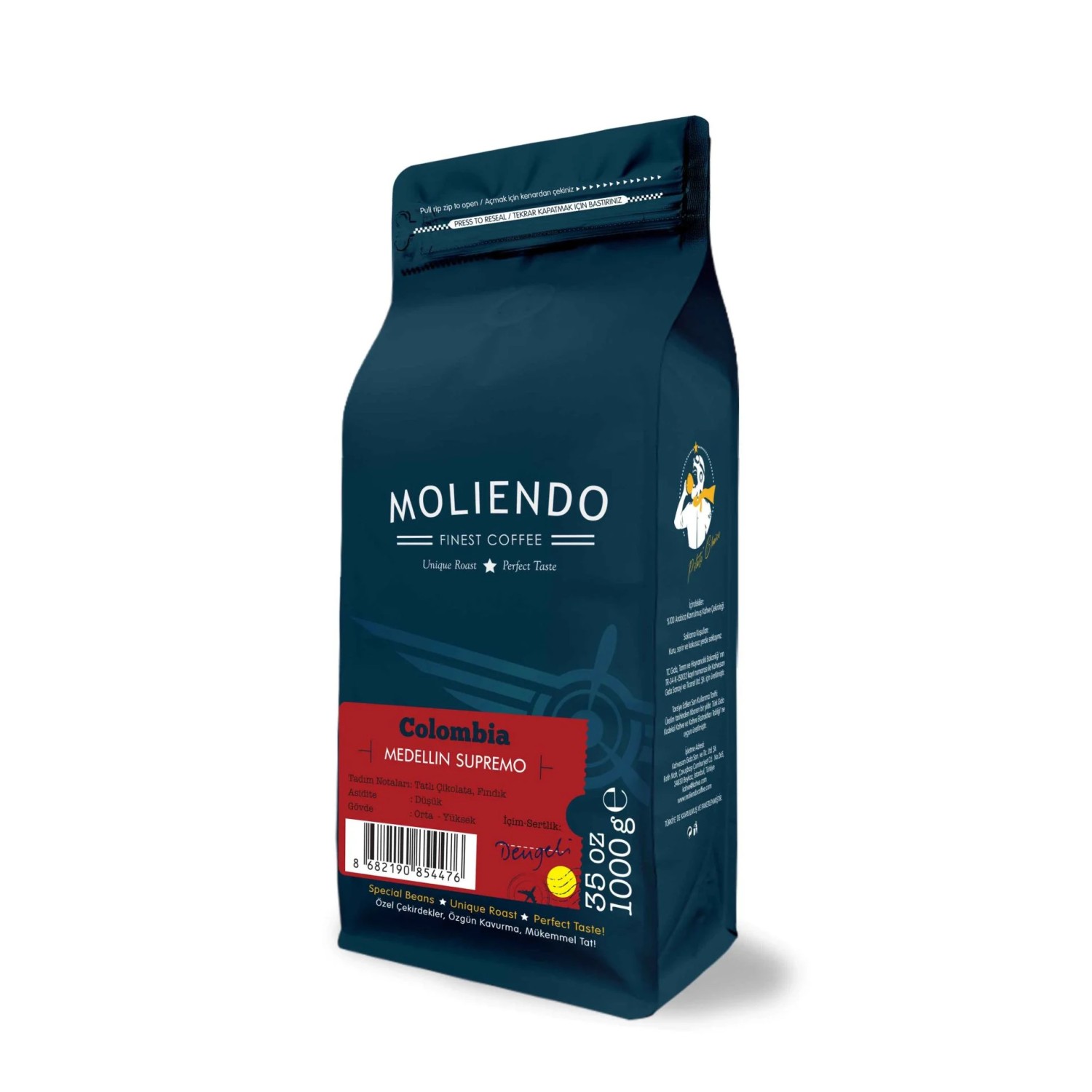 Moliendo Colombia Medellin Supremo Yöresel Kahve 1000 Gr.