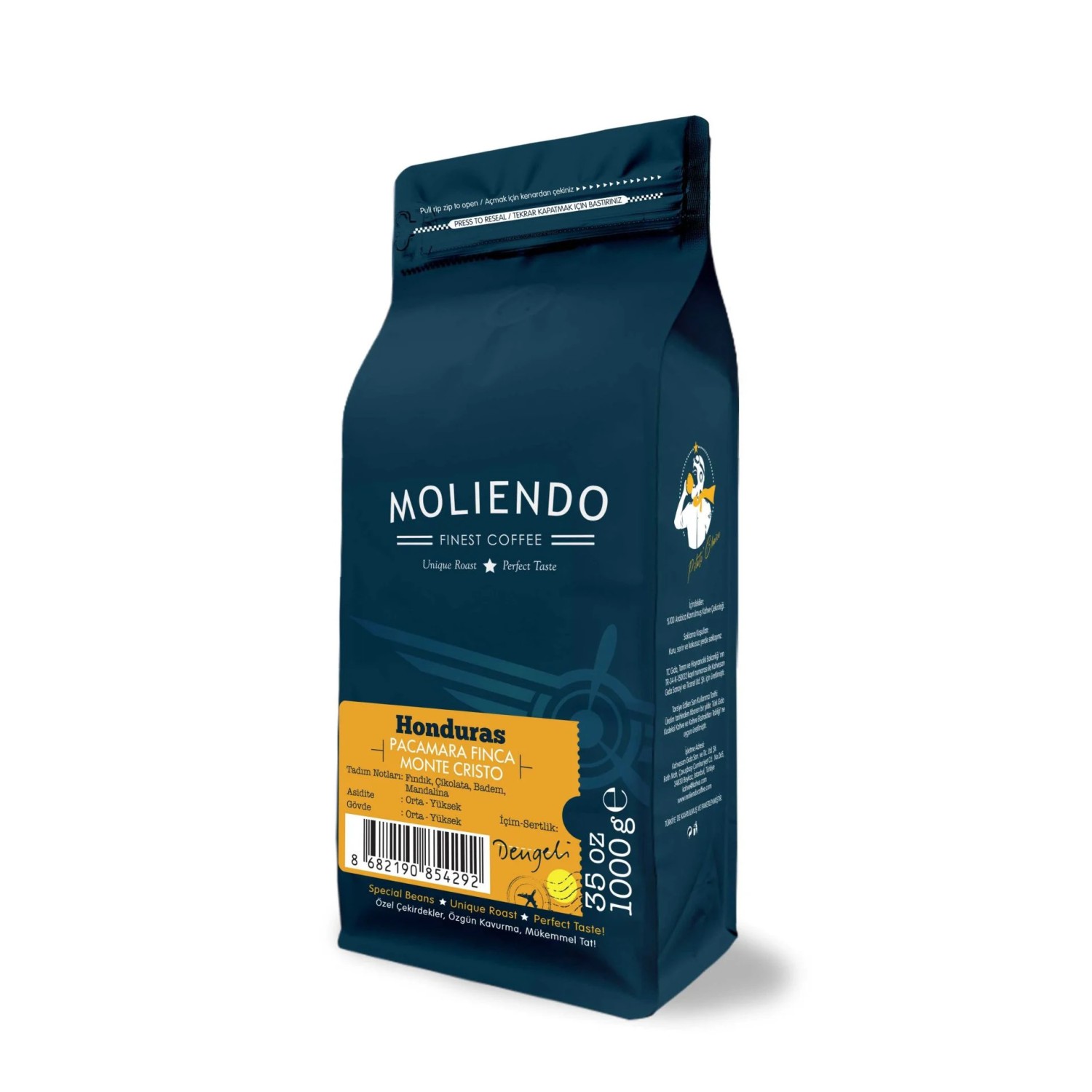 Moliendo Honduras Pacamara Finca Monte Cristo Yöresel Kahve 1000 Gr.