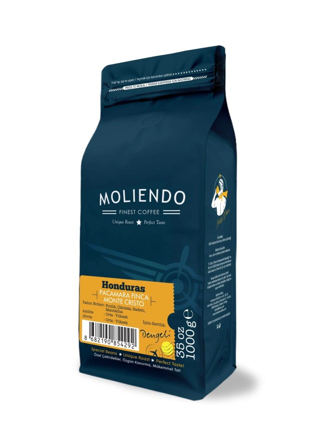 Moliendo Honduras Pacamara Finca Monte Cristo Yöresel Kahve 1000 Gr.