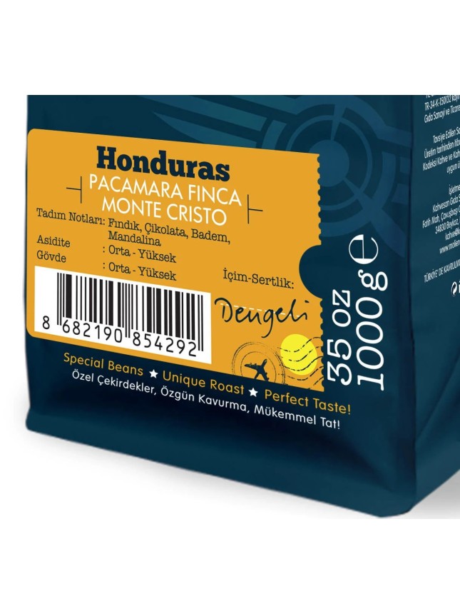 Moliendo Honduras Pacamara Finca Monte Cristo Yöresel Kahve 1000 Gr.